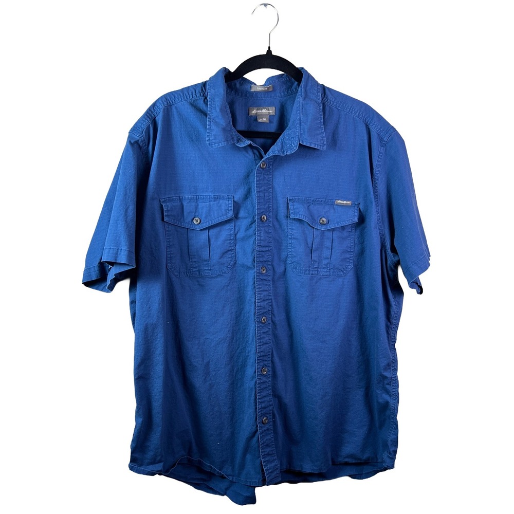 Eddie Bauer Short Sleeve Ripstop Shirt Men 2XL Gorpcore